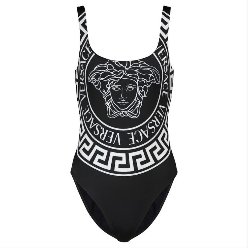 VERSACE Medusa head Greca logo swimsuit bodysuit
